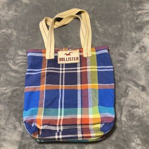 Hollister plaid tote